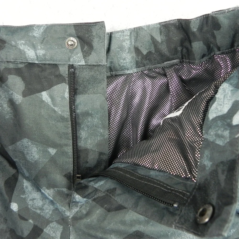 Columbia‎ Snow Pants Boys Youth XL Omni-Heat Cargo Ski Snowboard Sled Gray Camo
